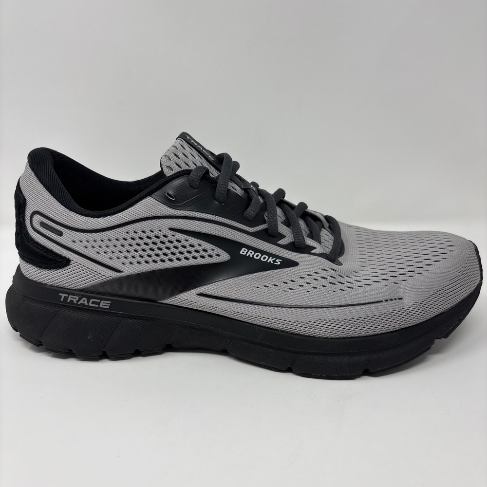 Brooks Trace 2 Mens Size 10 2E Wide Grey Black Athletic Running Shoes Sneakers